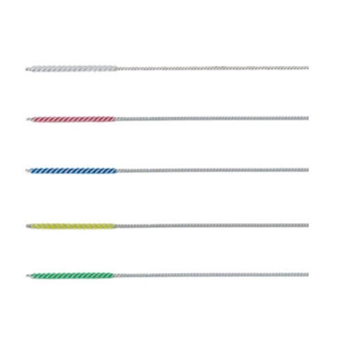 1.5mmで届く衛生管理。特注いらずのの極細ノズルブラシ 充填ノズルや小径パイプの残渣をしっかり除去。菌繁殖・異物リスクを低減