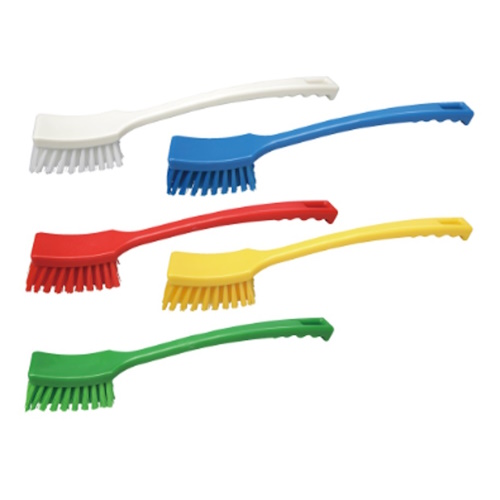 深い鍋の奥まで届く！握りやすさと洗いやすさを追求したロングブラシ 丸みを帯びたデザインでブラシ自体も清潔に